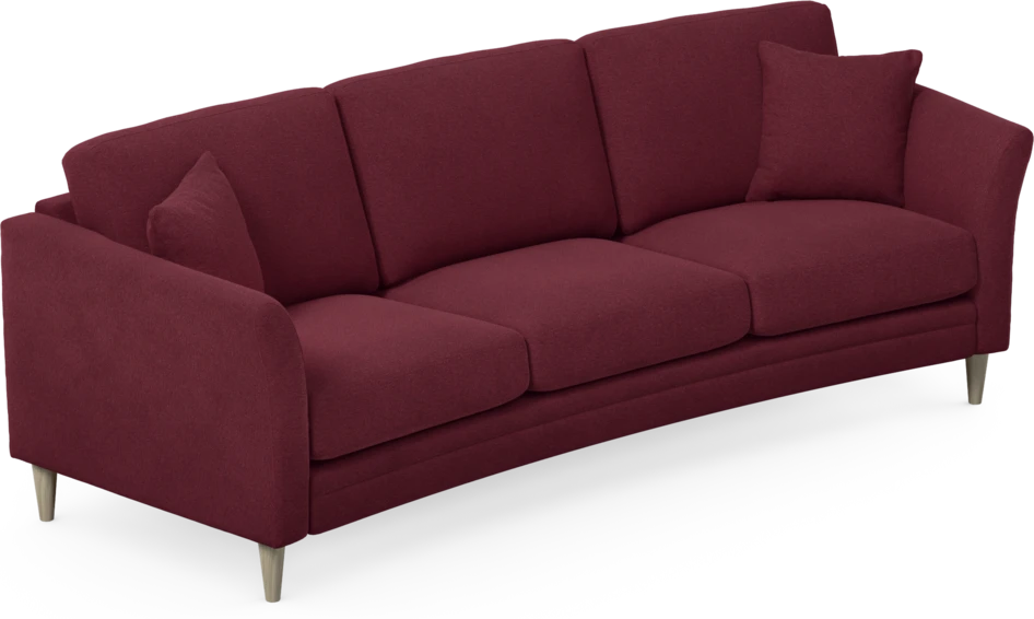 Eden - 3-sits soffa svängd - Röd