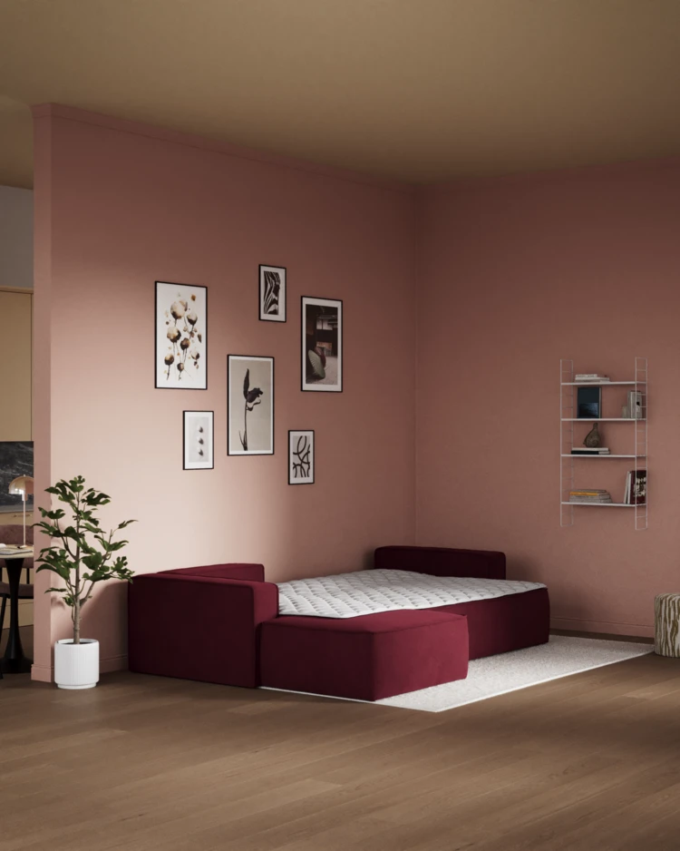Ide - Bäddsoffa 3-sits med schäslong vänster - inspiration