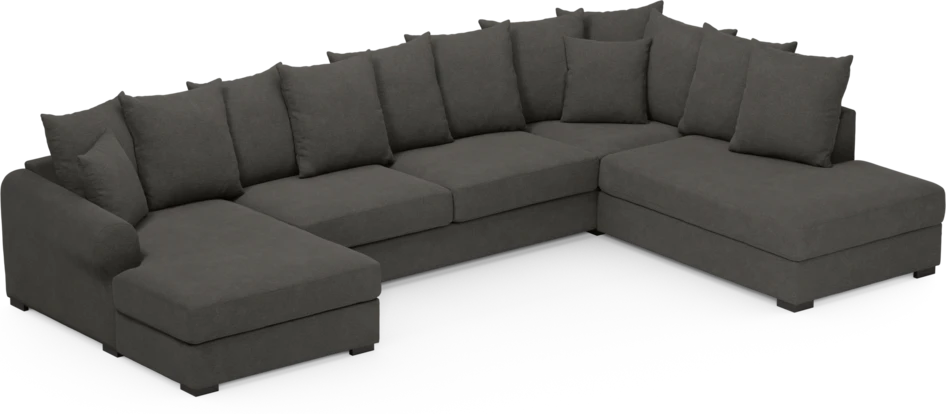 Town - 3-sits soffa med divan höger och schäslong vänster - Brun
