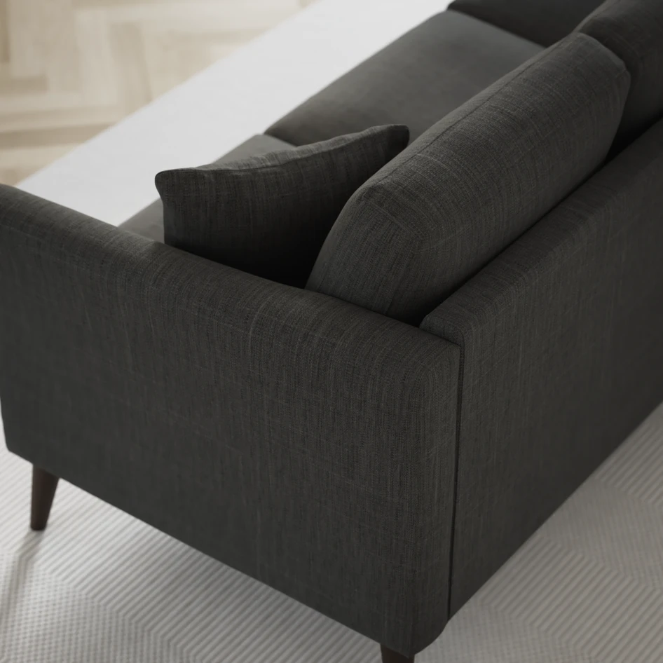 Eden - 3-sits soffa svängd - Grå