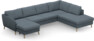County - 3-sits soffa med schäslong vänster och divan höger - Blå