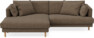 Harper - 4-sits med schäslong XL vänster - Brun