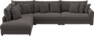 Rossi - 4-sits soffa med divan vänster - Grå