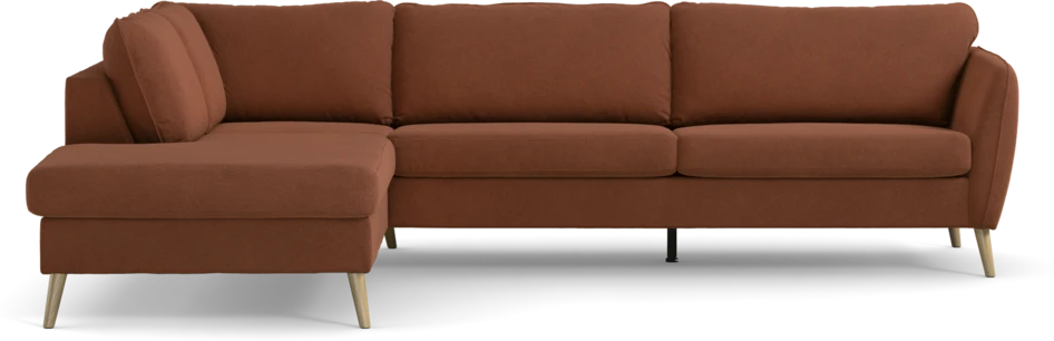 County - 2,5-sits soffa med divan vänster - Orange
