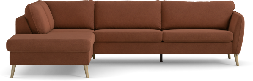 County - 2,5-sits soffa med divan vänster - Orange