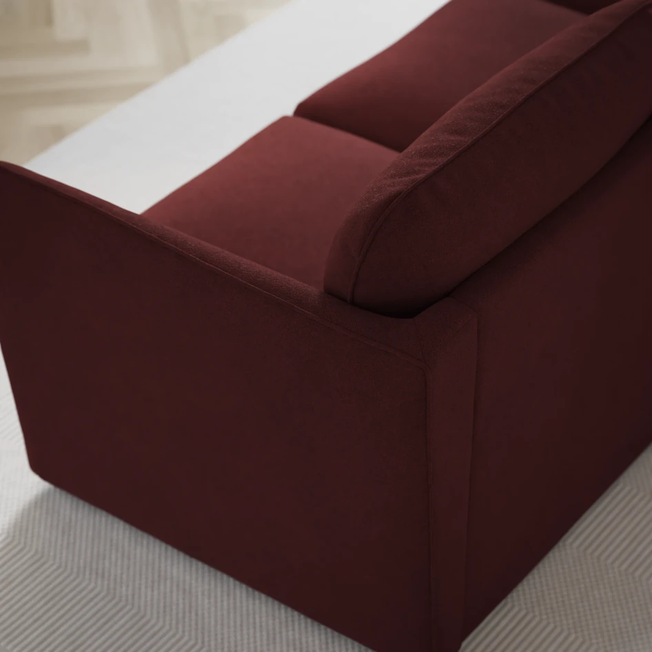 Öland - Bäddsoffa 3-sits, längsbäddad - Röd