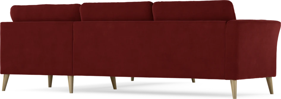 Bridge - Hörnsoffa, 2+2-sits - Röd