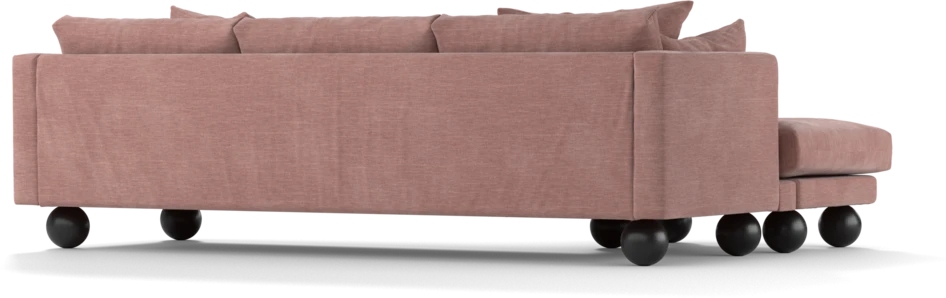 Harper - 4-sits med schäslong vänster - Rosa