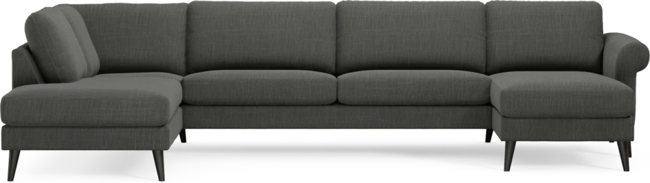 Bridge - 3-sits soffa med divan vänster och schäslong höger - Grå