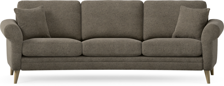 Eden - 3-sits soffa svängd - Brun