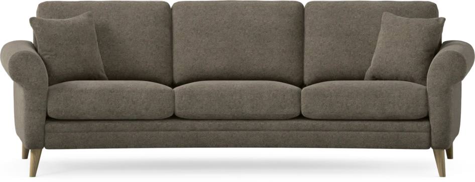 Eden - 3-sits soffa svängd - Brun
