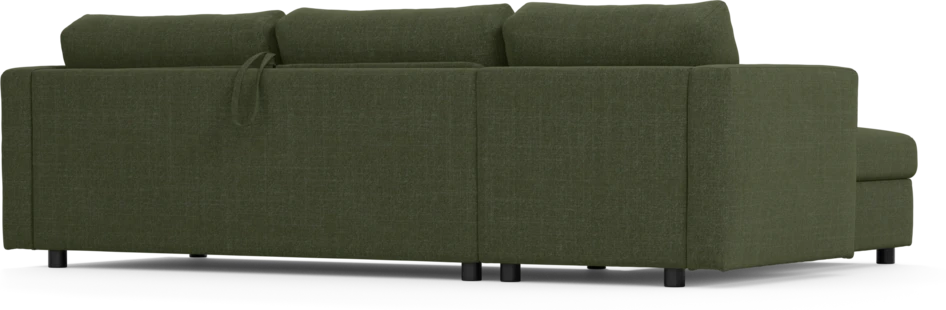 Lindö - Bäddsoffa 2,5-sits med schäslong, vändbar - Grön