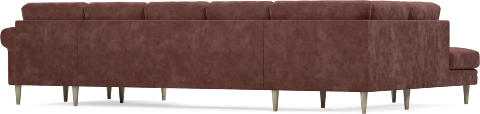 Eden - 3-sits soffa med divan vänster och schäslong höger - Röd