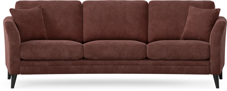 Eden - 3-sits soffa svängd - Röd