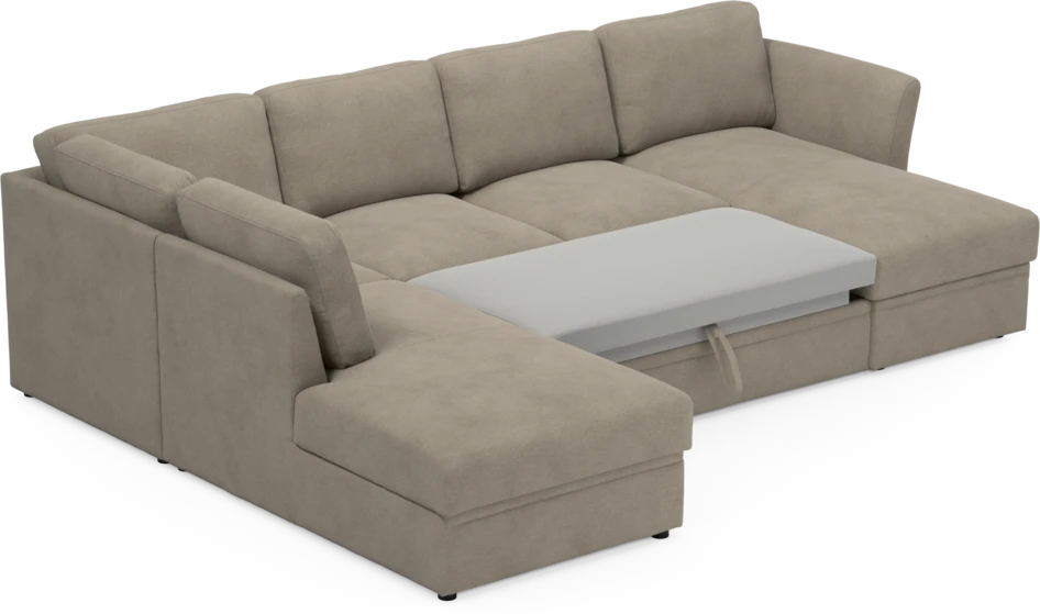 Öland - Bäddsoffa med divan vänster och schäslong höger - Beige