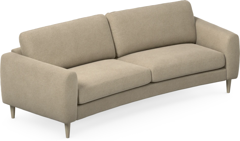 Bridge - 3-sits soffa svängd - Beige
