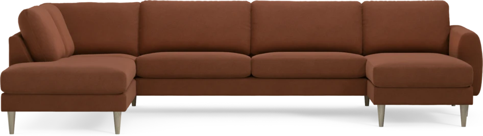 Bridge - 3-sits soffa med divan vänster och schäslong höger - Orange