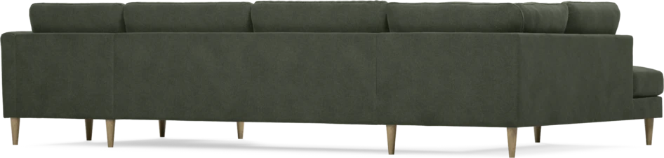 Bridge - 3-sits soffa med divan vänster och schäslong höger - Grön