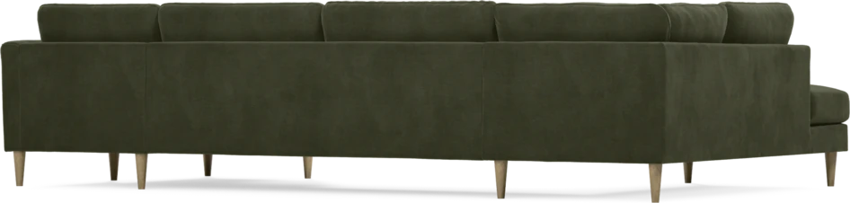 Bridge - 3-sits soffa med divan vänster och schäslong höger - Grön