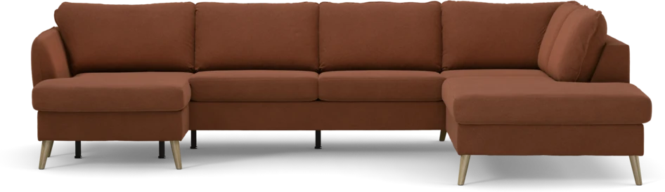 County - 3-sits soffa med schäslong vänster och divan höger - Orange