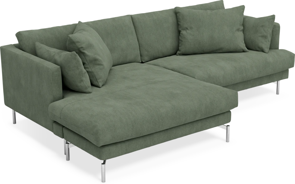 Harper - 4-sits med schäslong XL vänster - Grön