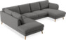 Madison Lux - 2-sits soffa med divan vänster och schäslong höger - Grå