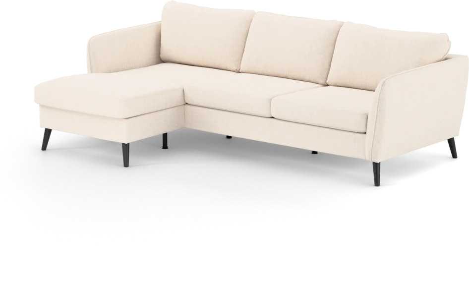 County - 3-sits soffa med flyttbar schäslong - Vit