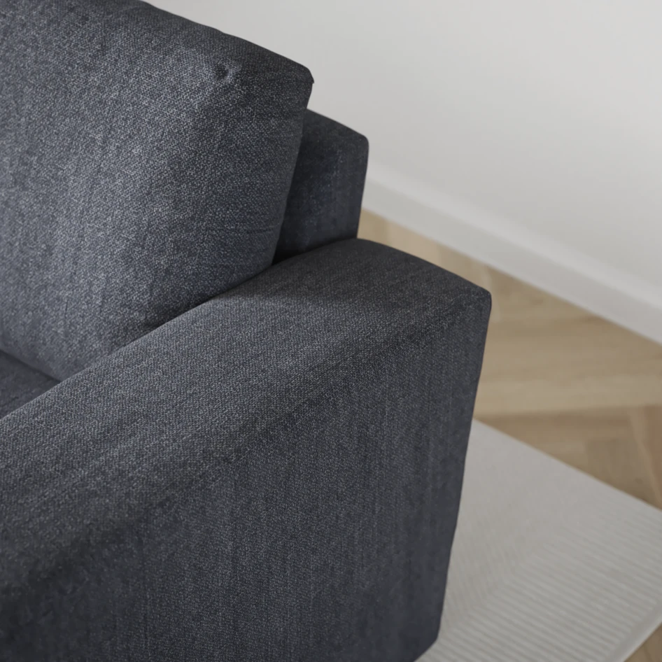 Friday - 2-sits soffa med två schäslonger - Blå