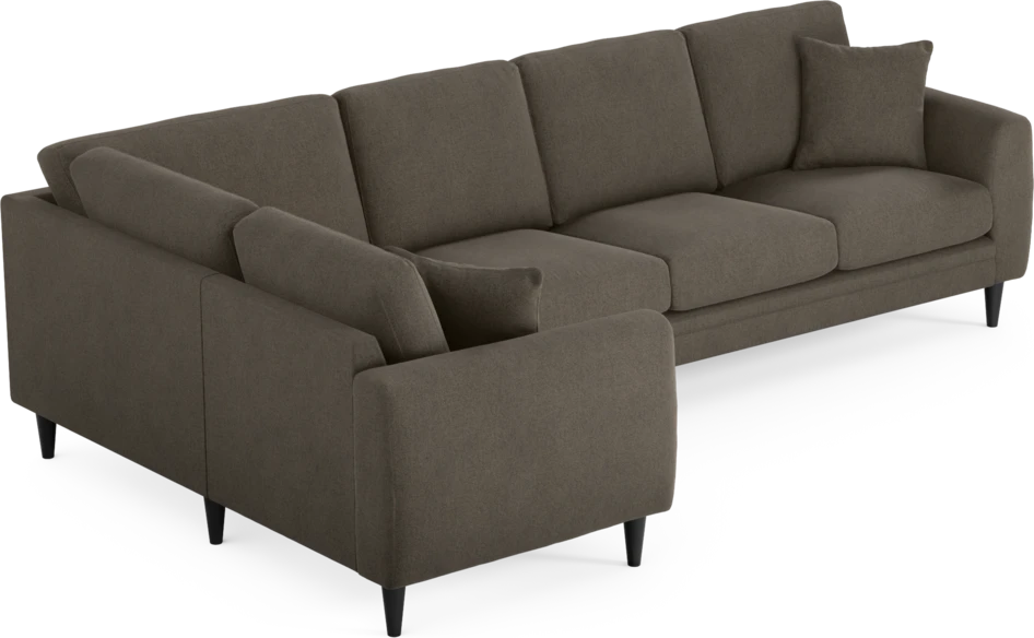 Eden - Hörnsoffa, 1+3-sits - Brun