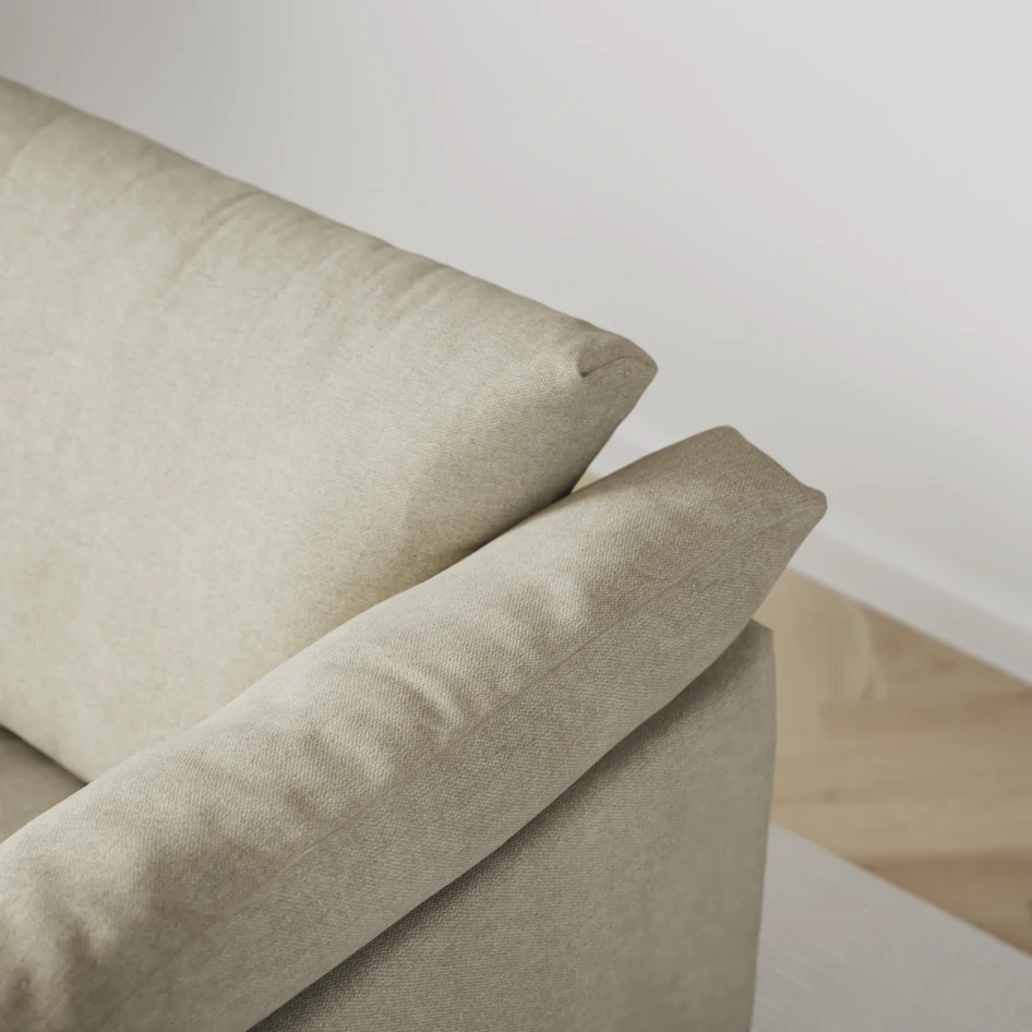 Cherrie - 3-sits soffa, fast klädsel - Beige