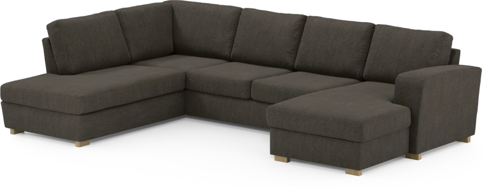 Friday - 3-sits soffa med divan vänster och schäslong höger - Brun