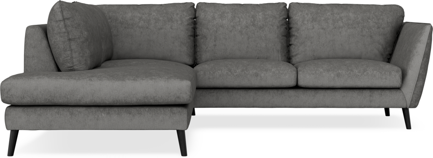 Madison - 2-sits soffa med divan vänster - Grå
