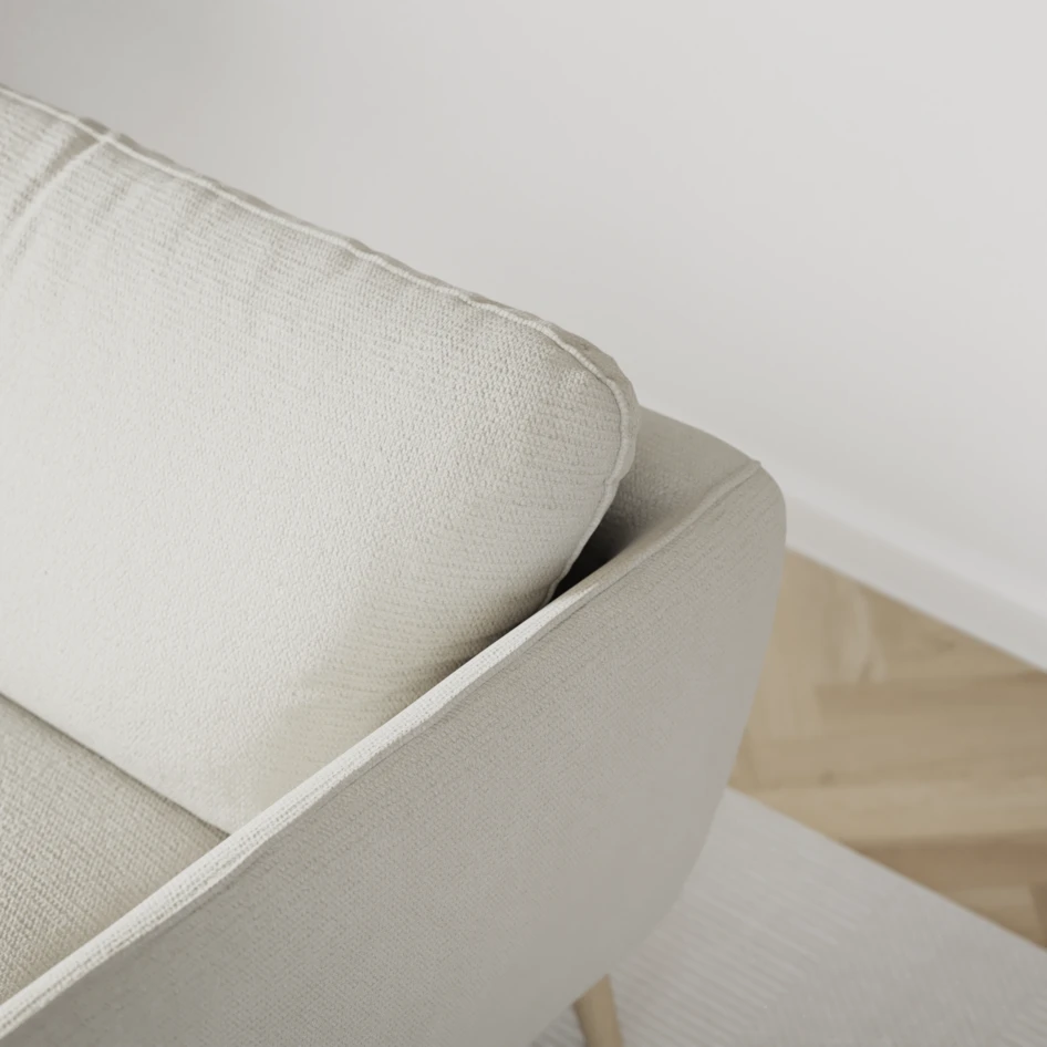Madison - 2-sits soffa med divan vänster och höger - Vit
