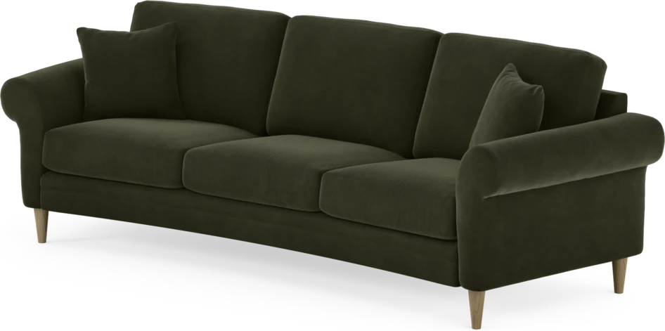 Eden - 3-sits soffa svängd - Grön