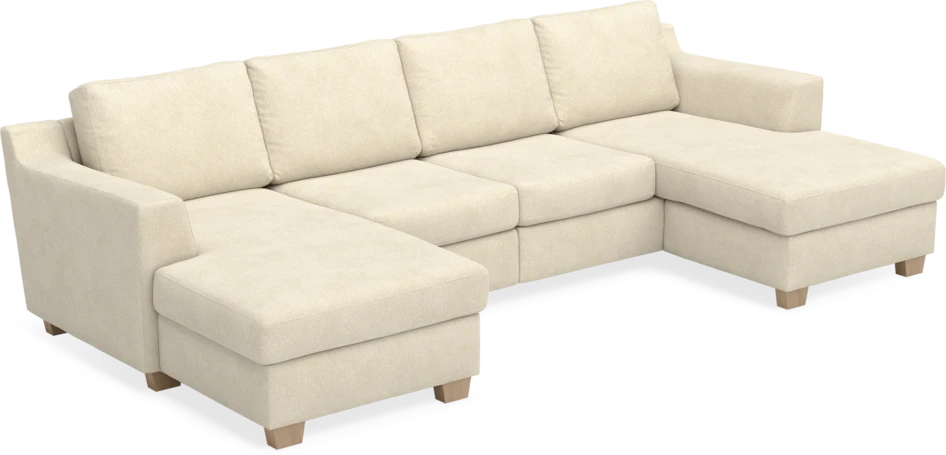 Friday - 2-sits soffa med två schäslonger - Beige