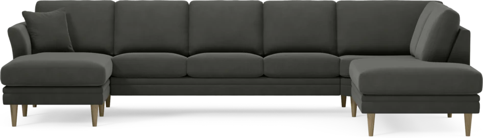 Eden - 3-sits soffa med schäslong vänster och divan höger - Grå