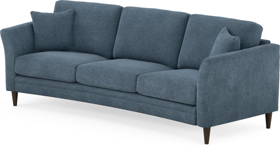 Eden - 3-sits soffa svängd - Blå