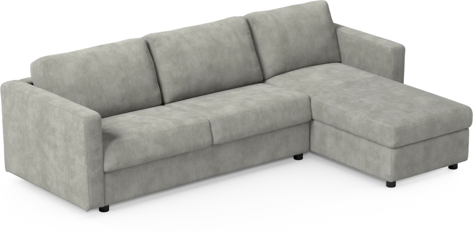 Lindö - Bäddsoffa 2,5-sits med schäslong, vändbar - Grå