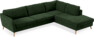 County - 2,5-sits soffa med divan höger - Grön