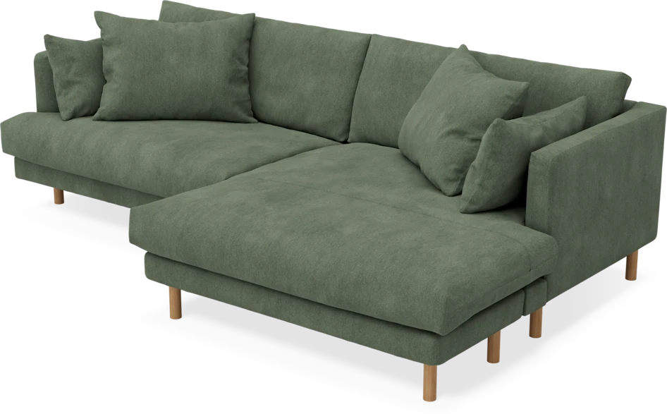 Harper - 4-sits med schäslong XL höger - Grön