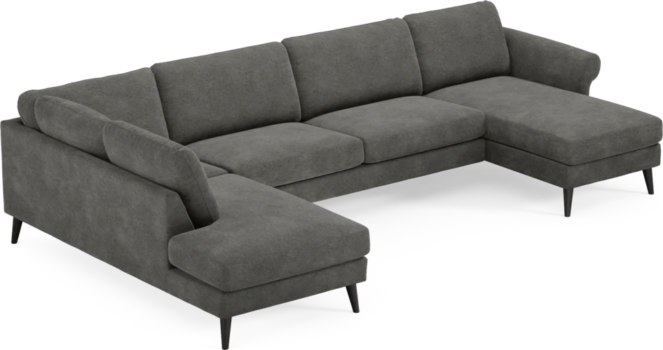 Bridge - 3-sits soffa med divan vänster och schäslong höger - Grå