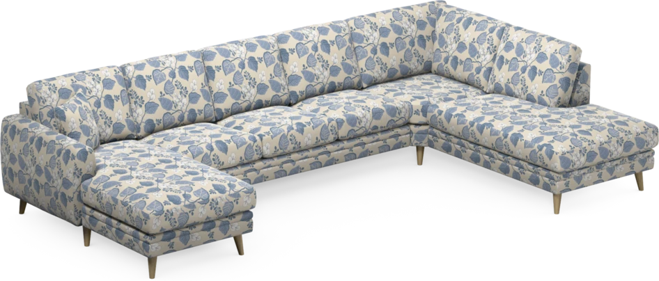 Eden - 3-sits soffa med schäslong vänster och divan höger - Flerfärgad