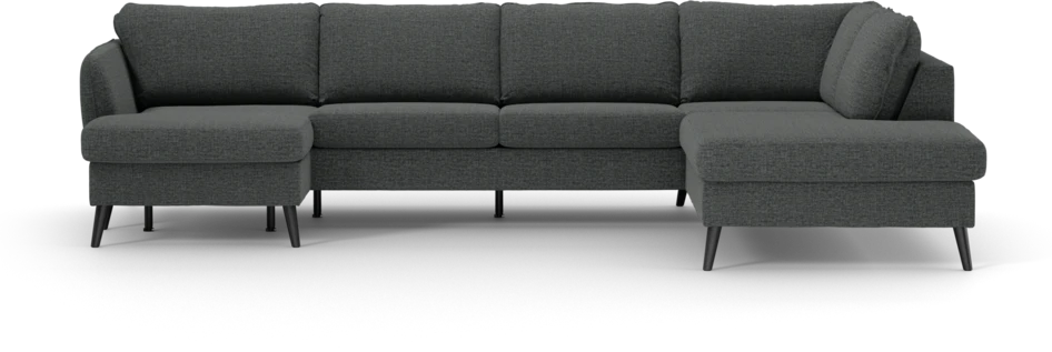 County - 3-sits soffa med schäslong vänster och divan höger - Grå