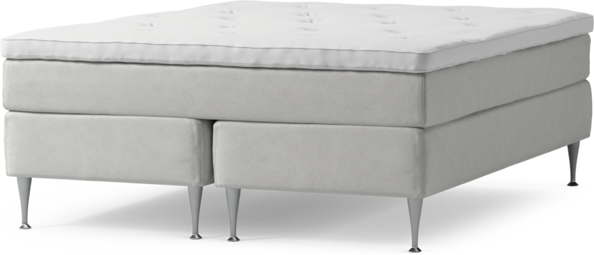 Delux Sense - Kontinentalsäng, dubbelsäng med bäddmadrass och sängben