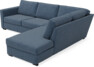 Friday - 2,5-sits soffa med divan höger - Blå