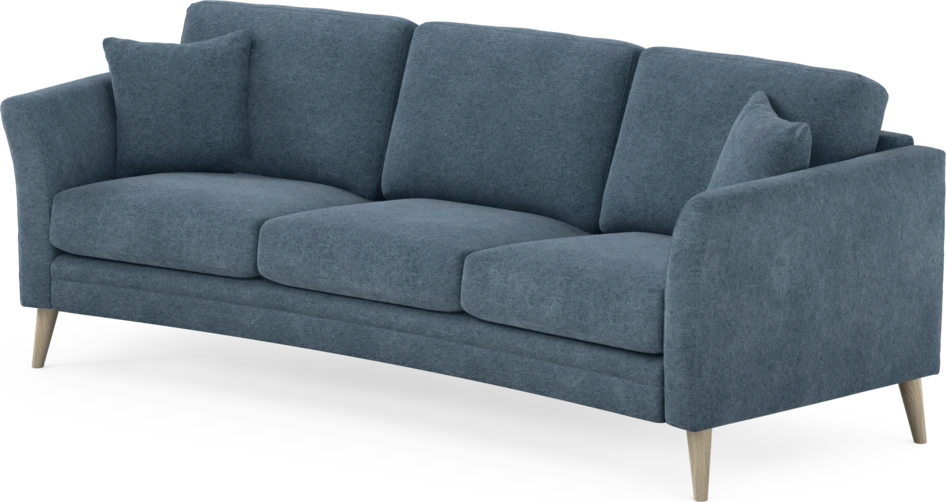 Eden - 3-sits soffa svängd - Blå