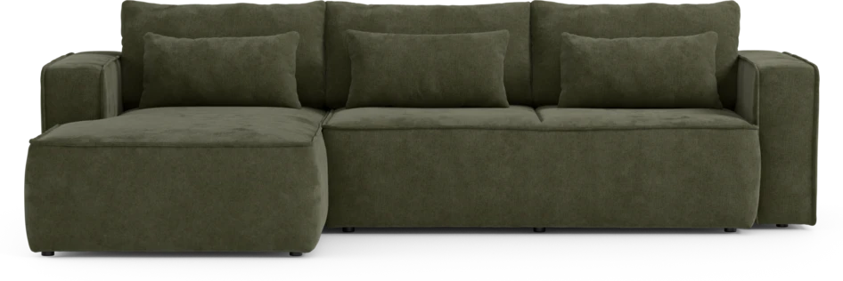 Ide - Bäddsoffa 3-sits med schäslong vänster - Grön