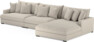 Rossi - 4-sits soffa med schäslong XL höger - Beige