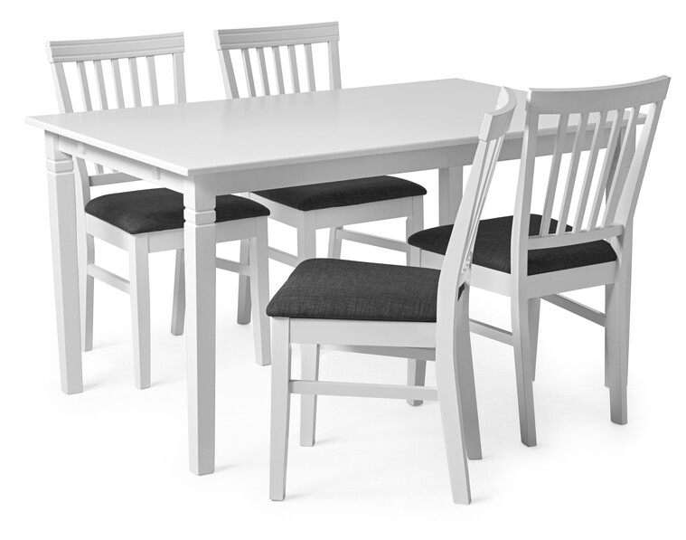 Alice - Matgrupp med 4 stolar Alice - Grå