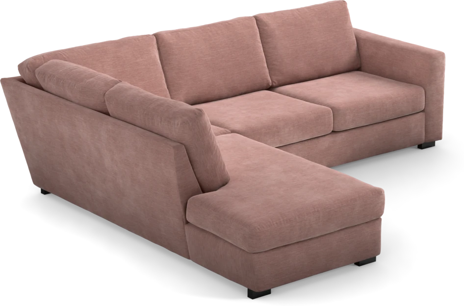 Friday - 2,5-sits soffa med divan vänster - Rosa